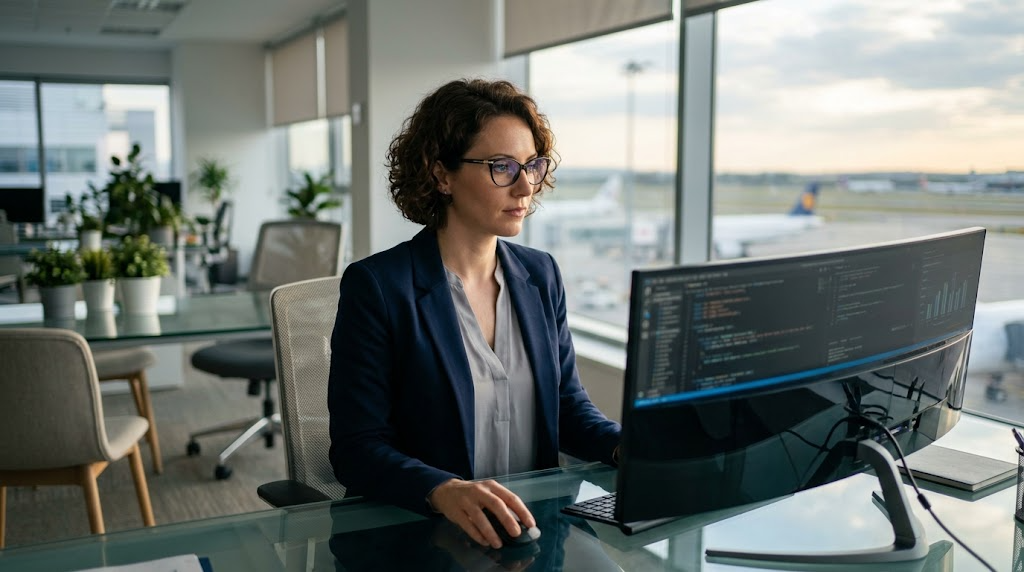 ¿Cómo aliviar la fatiga ocular por pantallas si trabajas en el Aeropuerto de Barajas? 2026 ¿Cómo aliviar la fatiga ocular por pantallas si trabajo en el Aeropuerto de Barajas? en Óptica Visionair Barajas