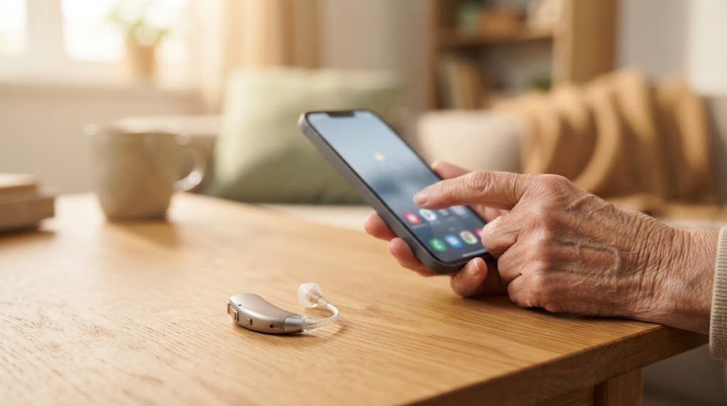 ¿Cómo se vinculan los audífonos digitales al móvil en nuestros pacientes de Barajas? 2026 ¿cómo se vinculan los audífonos digitales al móvil en personas mayores de barajas? en Óptica y Audiología Visionair Barajas
